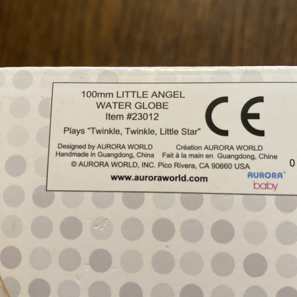 NWT: AURORA BABY Little Angel Snow Globe. Box included! - Picture 3 of 4